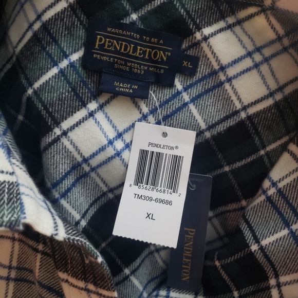 Pendleton Women's Elbow-Patch Double-brushed Flannel Shirt Size X-Large - Picture 5 of 6